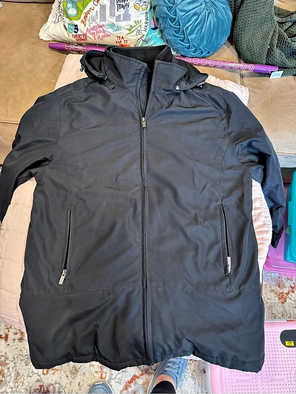 Weatherproof Hooded Softshell Walker Jacket Men's Black Performance Jacket Size